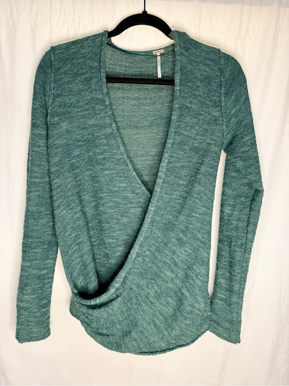 Free People Mint Green Open-Front Knit Cardigan